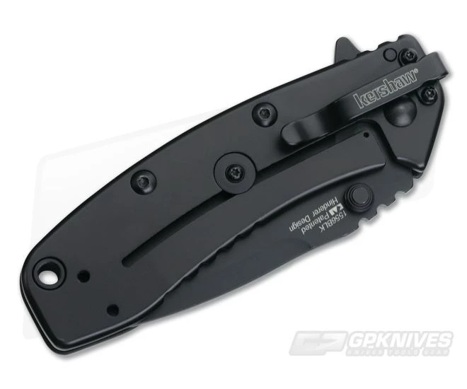 Kershaw Cryo II Black Hinderer Assisted Flipper 1556BLK 4 Kershaw Cryo II Black Hinderer Assisted Flipper 1556BLK - Image 2
