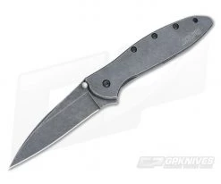 Kershaw Leek BlackWash Assisted Flipper 1660BLKW