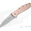 Kershaw Knives Leek Stonewashed CPM-154 Raw Copper Assisted Flipper 1660CU -Outlet Flippers Store 1660cu 2
