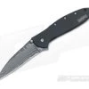 Kershaw Leek Damascus Assisted Flipper Black DLC 1660DAMCKT -Outlet Flippers Store 1660damckt 1 1