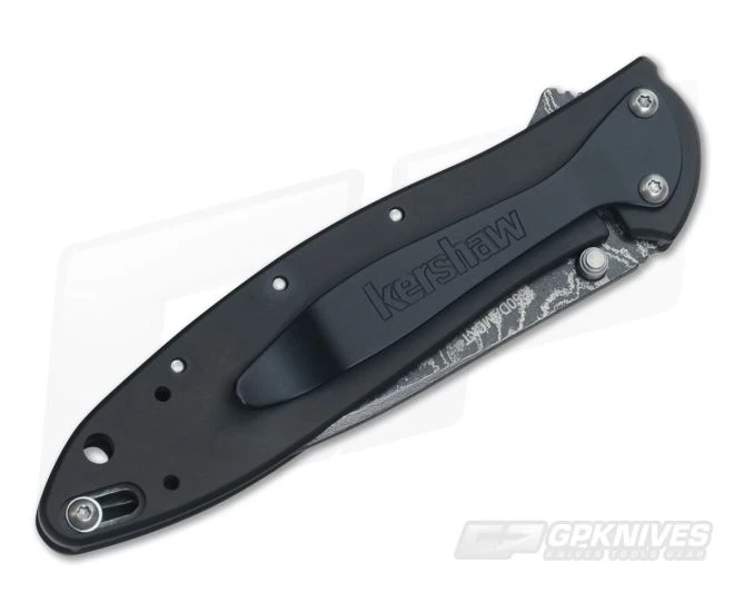 Kershaw Leek Damascus Assisted Flipper Black DLC 1660DAMCKT 4 Kershaw Leek Damascus Assisted Flipper Black DLC 1660DAMCKT - Image 2