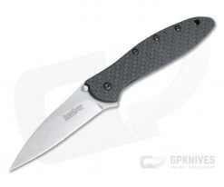 Kershaw Knives Leek Glow In The Dark GITD Carbon Fiber Stonewashed CPM-154 1660GLCF