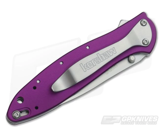 Kershaw Leek Purple Assisted Flipper 1660PUR 4 Kershaw Leek Purple Assisted Flipper 1660PUR - Image 2