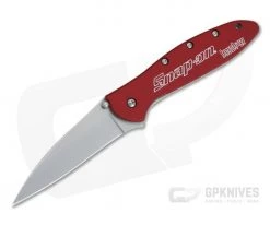 Kershaw Leek Snap On Red Plain Edge Assisted Flipper 1660RATSO