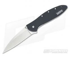 Kershaw Leek Stonewashed Blade Black Handle 1660SWBLK