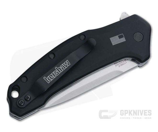 Kershaw Link Black Handle Stonewash M390 Flipper 1776BLK 4 Kershaw Link Black Handle Stonewash M390 Flipper 1776BLK - Image 2