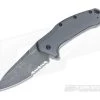 Kershaw Link Part Serrated Aluminum Blackwash USA Flipper