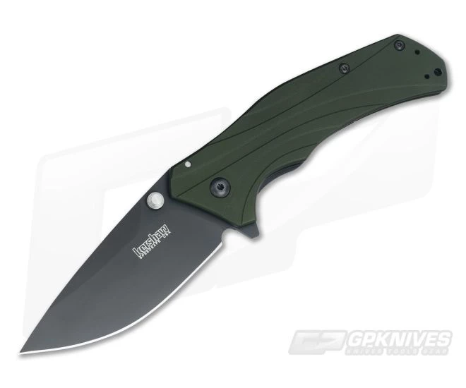 Kershaw Knockout Olive Handle Black Blade 1870OLBLK 3 Kershaw Knockout Olive Handle Black Blade 1870OLBLK