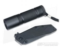 Kershaw Brawler Black Tanto Assisted Knife and Flashlight Pack