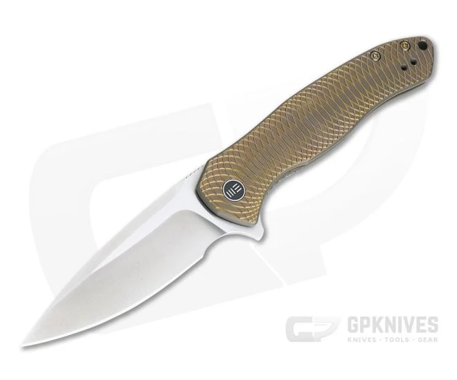 WE Knives Kitefin Milled Bronze S35VN Titanium Frame Lock Flipper 2001C 3 WE Knives Kitefin Milled Bronze S35VN Titanium Frame Lock Flipper 2001C