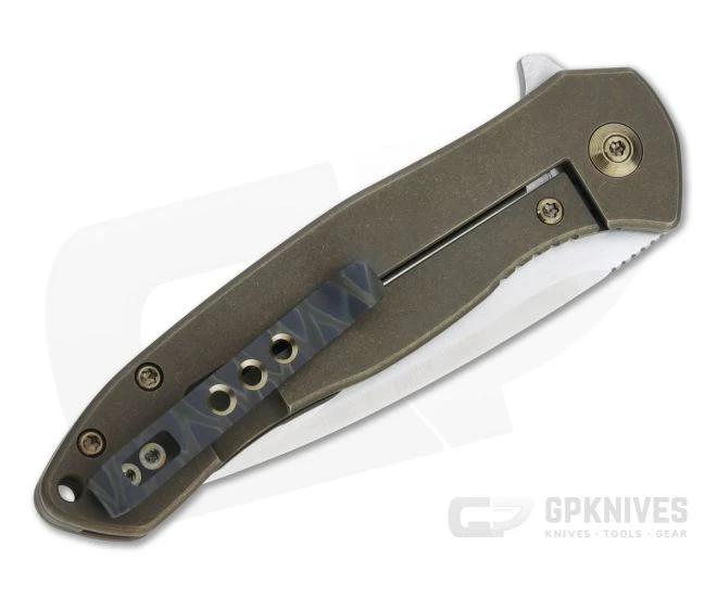 WE Knives Kitefin Milled Bronze S35VN Titanium Frame Lock Flipper 2001C 4 WE Knives Kitefin Milled Bronze S35VN Titanium Frame Lock Flipper 2001C - Image 2