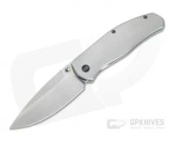 WE Knives Esprit Laconico Satin 20CV Orange Peel Titanium Frame Lock Folder 20025B-A