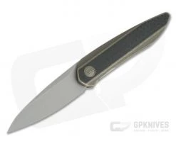 WE Knives 2010A Black Void Opus Stonewashed 20CV Carbon Fiber Bronze Titanium Front Flipper