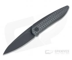 WE Knives Black Void Opus Black Stonewashed 20CV Carbon Fiber Titanium Front Flipper 2010V-1