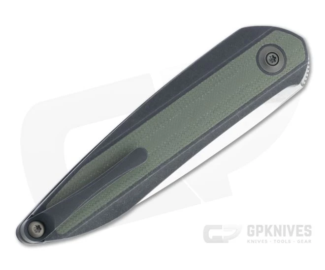 WE Knives Black Void Opus Stonewashed 20CV Green G10 Titanium Front Flipper 2010V-2 4 WE Knives Black Void Opus Stonewashed 20CV Green G10 Titanium Front Flipper 2010V-2 - Image 2