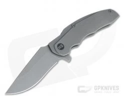 WE Knives Skreech Gray Stonewashed 20CV Gray Titanium Frame Lock Flipper 2014B
