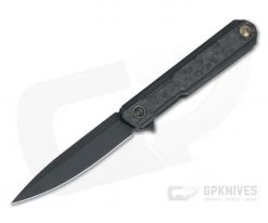 WE Knives Peer Ostap Hel Black Stonewashed 20CV Shred Carbon Fiber Black Titanium Flipper 2015D