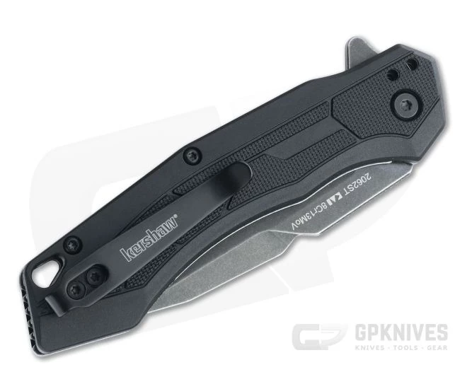Kershaw Analyst BlackWash Serrated Tanto Black GFN Assisted Liner Lock Flipper 2062ST 4 Kershaw Analyst BlackWash Serrated Tanto Black GFN Assisted Liner Lock Flipper 2062ST - Image 2