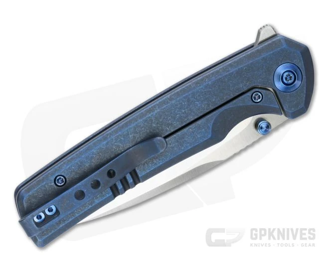 WE Knives Subjugator Satin 20CV Blue Titanium Frame Lock Flipper WE21014C-3 4 WE Knives Subjugator Satin 20CV Blue Titanium Frame Lock Flipper WE21014C-3 - Image 2