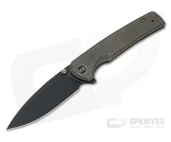 WE Knives Subjugator Black Stonewashed 20CV Bronze Titanium Frame Lock Flipper WE21014C-4