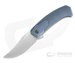 WE Knives X Brzeski Shuddan Flipper Satin 20CV Blue Titanium Folder WE21015-2