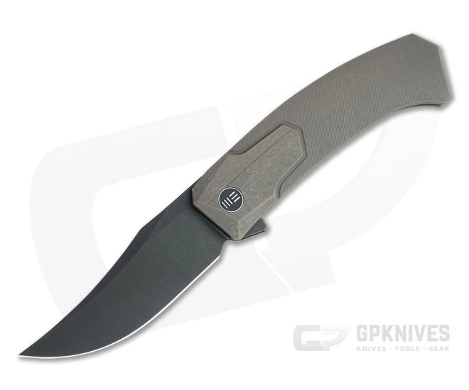 WE Knives X Brzeski Shuddan Flipper Black Stonewashed 20CV Bronze Titanium Folder WE21015-3 3 WE Knives X Brzeski Shuddan Flipper Black Stonewashed 20CV Bronze Titanium Folder WE21015-3