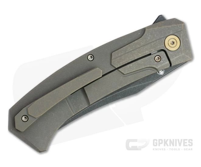 WE Knives X Brzeski Shuddan Flipper Black Stonewashed 20CV Bronze Titanium Folder WE21015-3 4 WE Knives X Brzeski Shuddan Flipper Black Stonewashed 20CV Bronze Titanium Folder WE21015-3 - Image 2