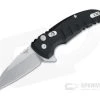 Hogue X1 MicroFlip Tumbled Wharncliffe Black Aluminum Button Lock Flipper 24160