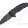 Hogue X1 MicroFlip Black Cerakote Wharncliffe Black Aluminum Button Lock Flipper 24166