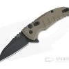 Hogue X1 MicroFlip Black Cerakote Wharncliffe FDE Aluminum Button Lock Flipper 24167 -Outlet Flippers Store 24167 1