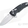 Hogue X1 MicroFlip Tumbled Drop Point Black Aluminum Button Lock Flipper 24170