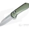 Gerber Highbrow Compact Flat Sage Green Stonewashed Plain Assisted Flipper 30-001526 -Outlet Flippers Store 30 001526