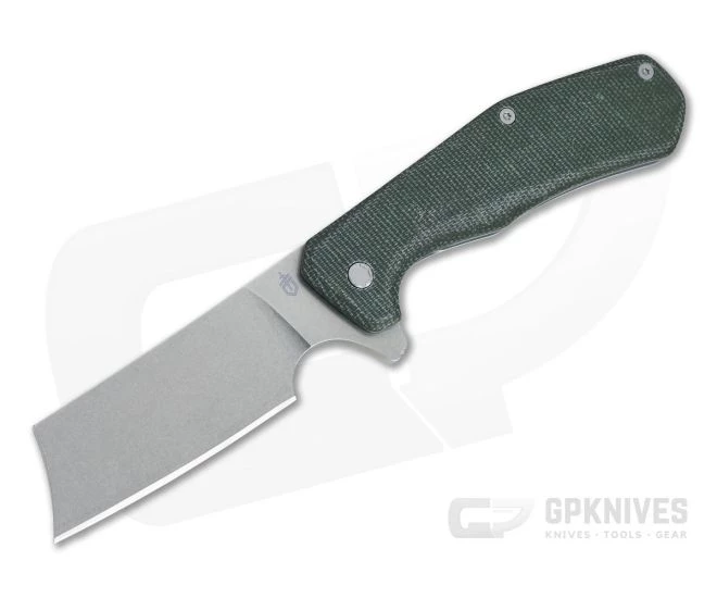 Gerber Asada Stonewashed D2 Cleaver Olive Micarta Frame Lock Flipper 30-001812 3 Gerber Asada Stonewashed D2 Cleaver Olive Micarta Frame Lock Flipper 30-001812