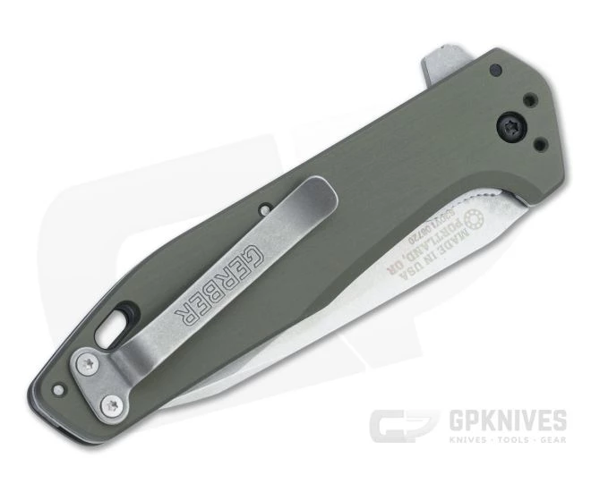 Gerber Fastball Flat Sage Stonewashed S30V Bearing Pivot Flipper 31-004004 4 Gerber Fastball Flat Sage Stonewashed S30V Bearing Pivot Flipper 31-004004 - Image 2