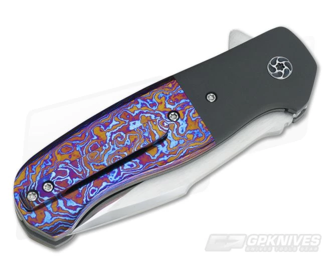 Chad Nell Patton Flipper Moire TiMascus and Zirconium 4 Chad Nell Patton Flipper Moire TiMascus and Zirconium - Image 2
