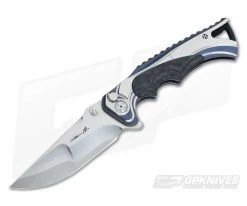 Brian Tighe Custom 4" Tighe Fighter Titanium with CF Inlay San Mai Blade
