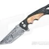 Brian Tighe Custom 4" Tighe Fighter Carbon Fiber w/Copper Inlay Damasteel Blade -Outlet Flippers Store 3274 1