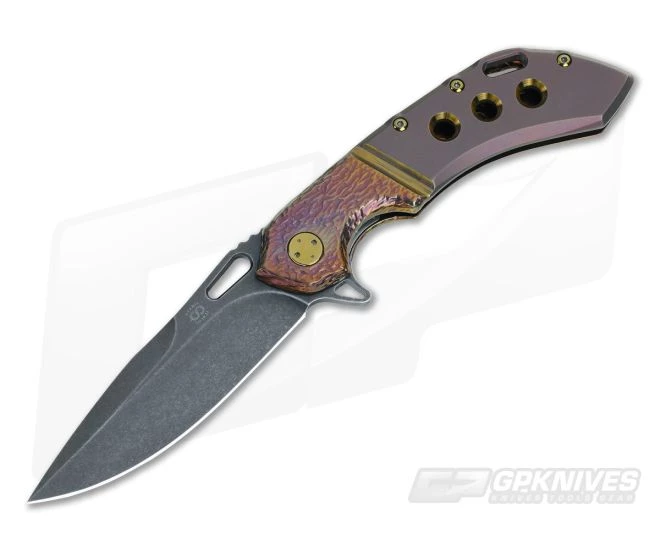 Olamic Cutlery Wayfarer 247 Hybrid Molten Holes Titanium 3 Olamic Cutlery Wayfarer 247 Hybrid Molten Holes Titanium