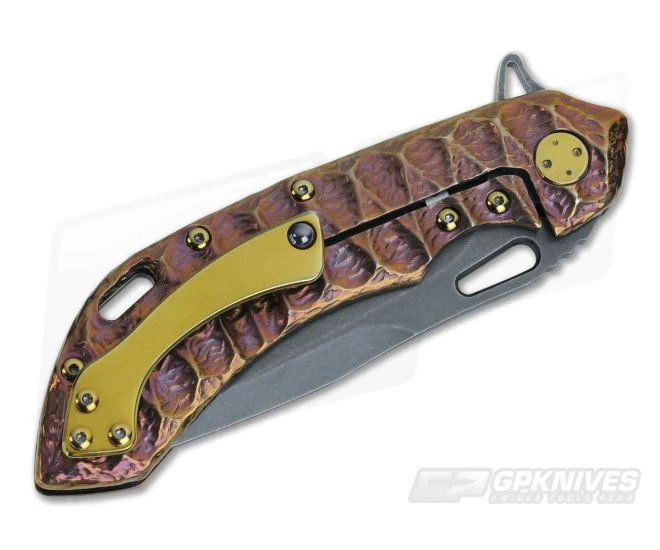 Olamic Cutlery Wayfarer 247 Hybrid Molten Holes Titanium 4 Olamic Cutlery Wayfarer 247 Hybrid Molten Holes Titanium - Image 2