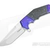 Randy Doucette Warmonger Polished Blue Titanium Bolsters Satin S35VN