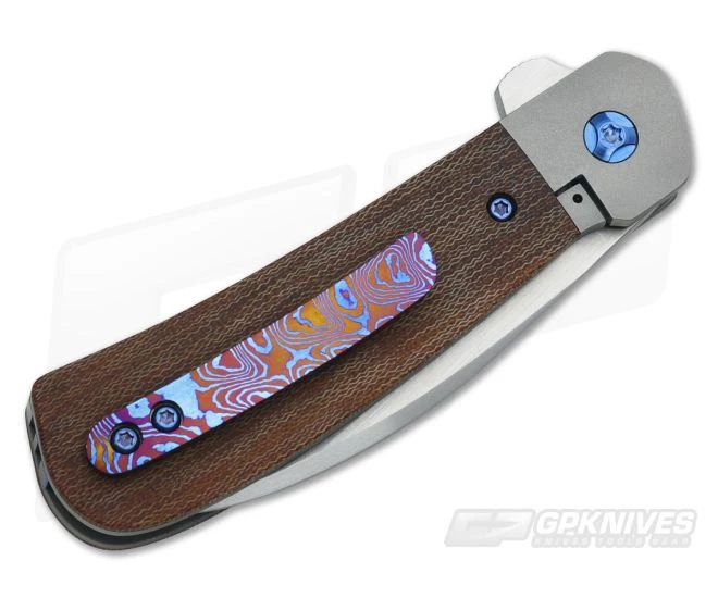 Enrique Pena Custom Wharncliffe Flipper Natural Micarta 4 Enrique Pena Custom Wharncliffe Flipper Natural Micarta - Image 2