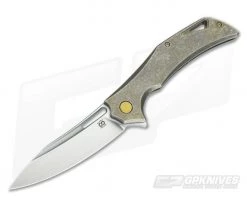 Olamic Cutlery Swish Flipper Bronze Stonewash Ti Satin Elmax