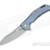 Olamic Cutlery Swish Flipper Blue Stonewash Ti Stonewash Elmax
