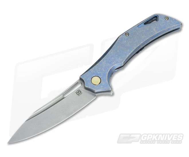 Olamic Cutlery Swish Flipper Blue Stonewash Ti Stonewash Elmax 3 Olamic Cutlery Swish Flipper Blue Stonewash Ti Stonewash Elmax