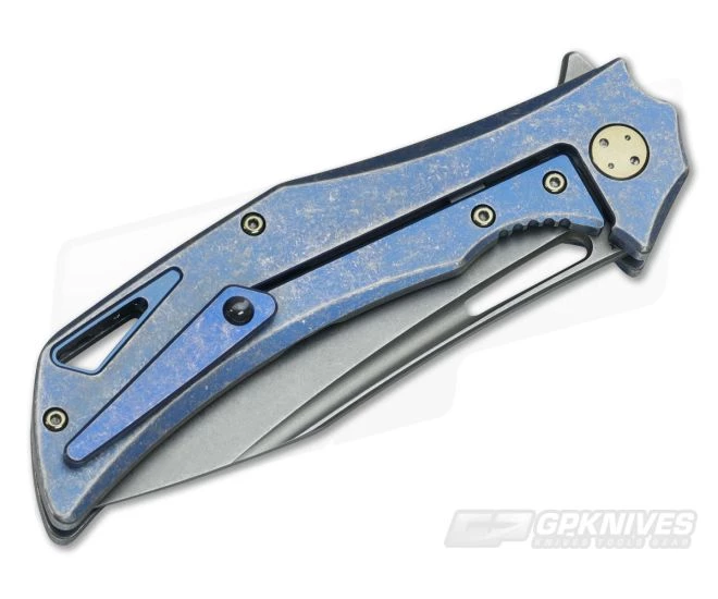 Olamic Cutlery Swish Flipper Blue Stonewash Ti Stonewash Elmax 4 Olamic Cutlery Swish Flipper Blue Stonewash Ti Stonewash Elmax - Image 2