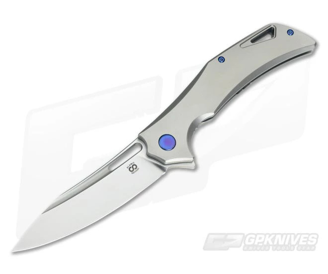 Olamic Cutlery Swish Flipper Matte Ti Blue Accent Satin Elmax 3 Olamic Cutlery Swish Flipper Matte Ti Blue Accent Satin Elmax