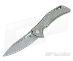 Olamic Cutlery Swish Flipper All Stonewash Titanium and Elmax