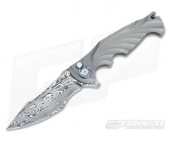Brian Tighe Custom Tighe Breaker Damasteel Recurve Integral Titanium Flipper