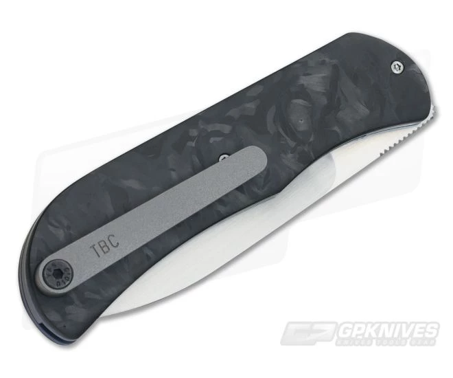 Burger Custom EXK Plus Marbled Carbon Fiber M390 IKBS Top Flipper 4 Burger Custom EXK Plus Marbled Carbon Fiber M390 IKBS Top Flipper - Image 2