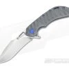 Olamic Cutlery Wayfarer 247H Scalloped Dark Blast Titanium Harpoon Satin M390 Flipper -Outlet Flippers Store 3436